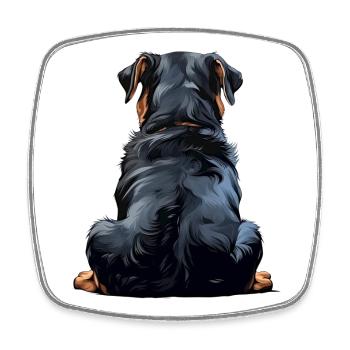 Rottweiler - Magnet carré - blanc - Devant