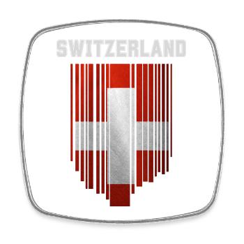 Flagge der Schweiz, Schweizer Stolz - Viereckiger Kühlschrankmagnet - Weiß - Vorne