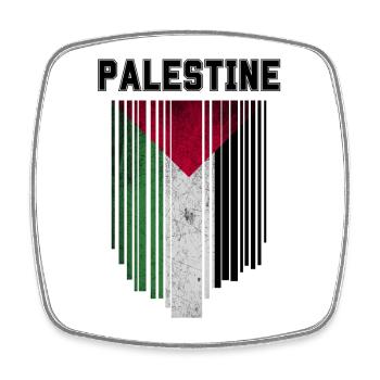 Flag of Palestine, Palestinian pride - Square fridge magnet - white - Front