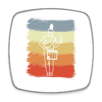 marching band - Square fridge magnet - white - Front