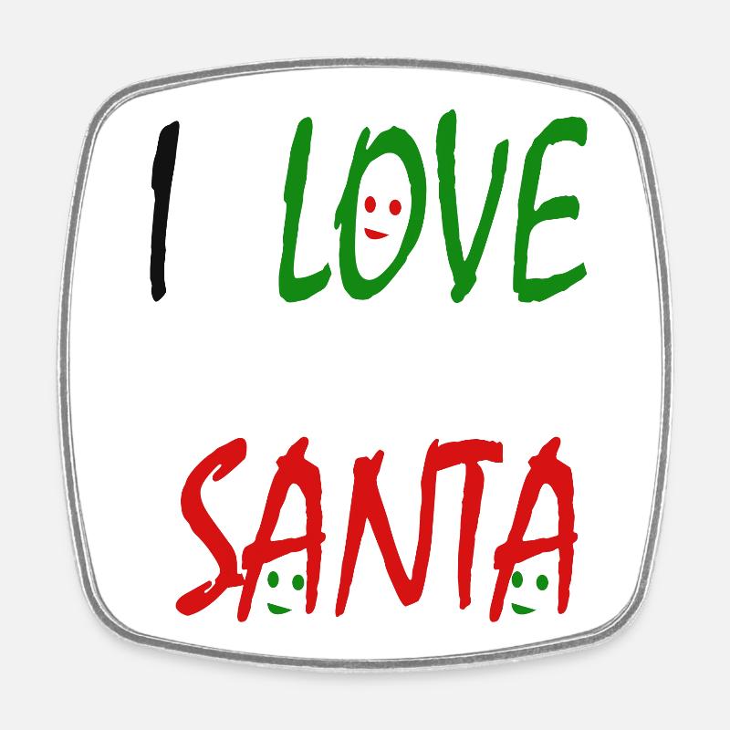 I Love Santa - Square fridge magnet - white