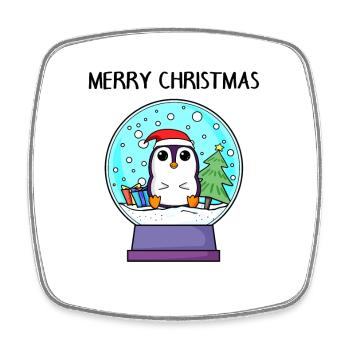 Penguin Christmas - Merry Christmas - Square fridge magnet - white - Front