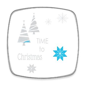 Christmas Winter Magic - Square fridge magnet - white - Front