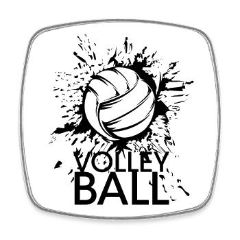 volley-ball beach-volley explosion Logo Club - Magnet carré - blanc - Devant