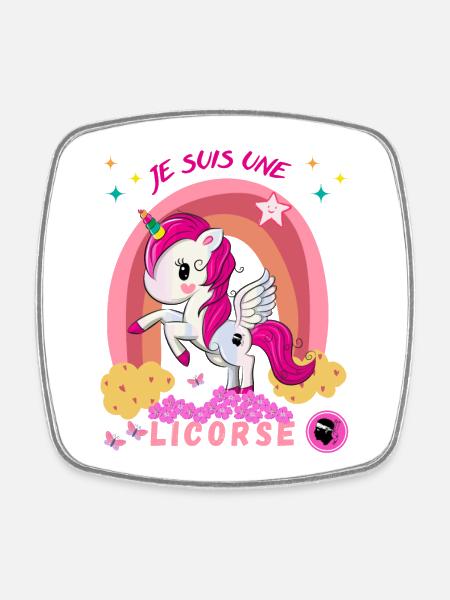 Je suis une licorse licorne Corse licorne Corsica - Magnet carré - blanc