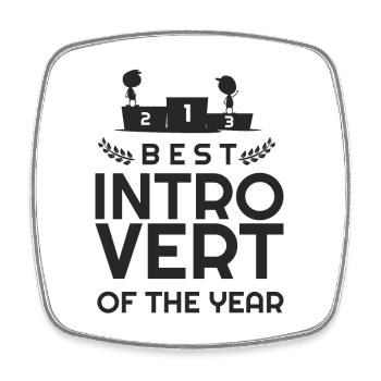 Si vous êtes introverti, prenez-le !! - Magnet carré - blanc - Devant