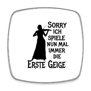 Erste Geige Violine Klassik Orchester Musiker - Viereckiger Kühlschrankmagnet - Weiß - Vorne
