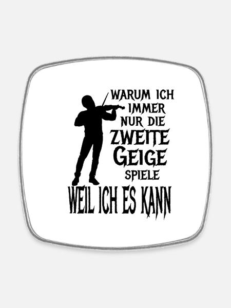Zweite Geige Violine Klassik Orchester Musiker - Viereckiger Kühlschrankmagnet - Weiß
