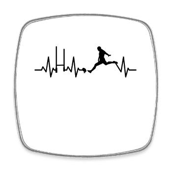 Rugby player heart palpitations - Square fridge magnet - white - Front