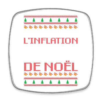 Pull Moche De Noël Humour Cadeau Famille Inflation - Magnet carré - blanc - Devant