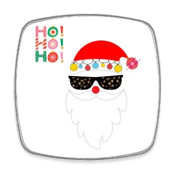 HO HO HO - Viereckiger Kühlschrankmagnet - Weiß - Vorne