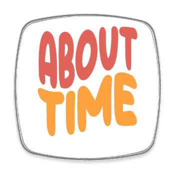 Expressive Statement About Time - Square fridge magnet - white - Front