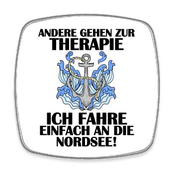 Nordsee Spruch - Viereckiger Kühlschrankmagnet - Weiß - Vorne