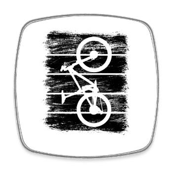 Mountain bike - Square fridge magnet - white - Front