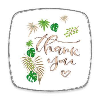 Thank you, thank you - Square fridge magnet - white - Front