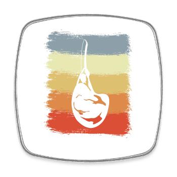 Spareribs - Square fridge magnet - white - Front