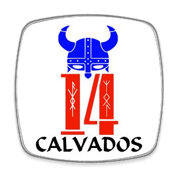 Calvados - Viereckiger Kühlschrankmagnet - Weiß - Vorne