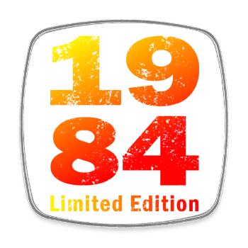 Anniversaire né en 1984 édition limitée - Magnet carré - blanc - Devant