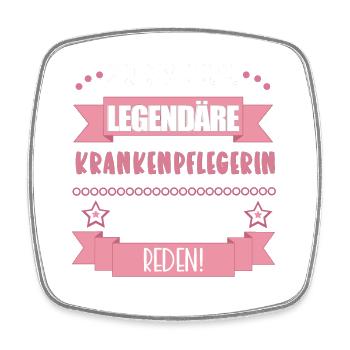 Lustiger Spruch für Krankenpflegerin – Geschenk - Viereckiger Kühlschrankmagnet - Weiß - Vorne