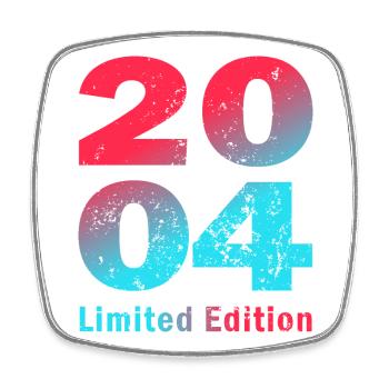 Birthday born in 2004 limited edition Shirt - Square fridge magnet - white - Front