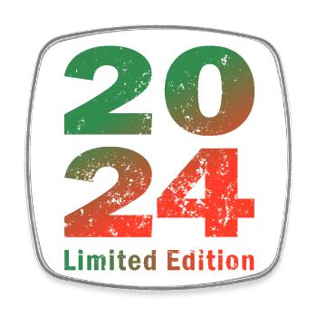 Geboren in 2024, limited Edition Strampler - Viereckiger Kühlschrankmagnet - Weiß - Vorne