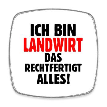 Landwirt Bauer Jungbauer Statement T-Shirt - Viereckiger Kühlschrankmagnet - Weiß - Vorne