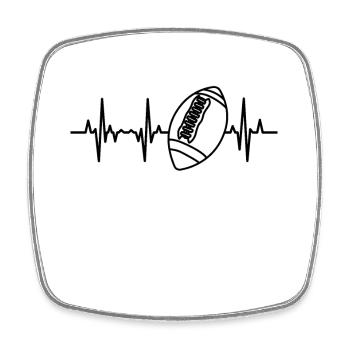 American Football Pulse Line - Square fridge magnet - white - Front