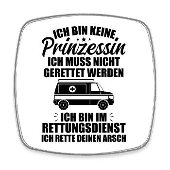Frauensanitäterin Sanitäterin - Viereckiger Kühlschrankmagnet - Weiß - Vorne