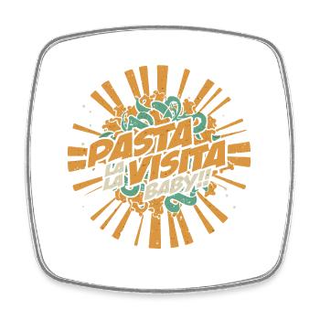 Pasta Vista Baby - Magnet carré - blanc - Devant