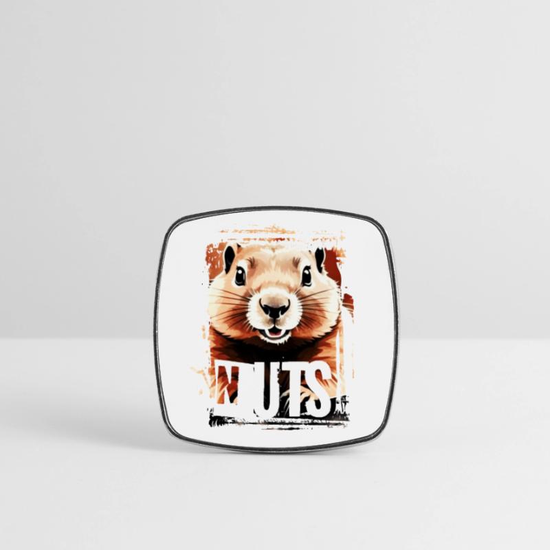 Squirrel Nuts Nuts Nuts Square fridge magnet