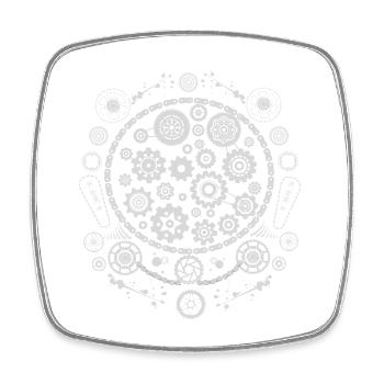 Minimaist bike patterns - Cyclist Gift Idea - Viereckiger Kühlschrankmagnet - Weiß - Vorne