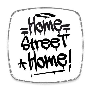 Home Street Home - Viereckiger Kühlschrankmagnet - Weiß - Vorne