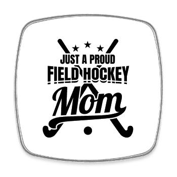 Juste une fière maman de hockey sur gazon - Magnet carré - blanc - Devant