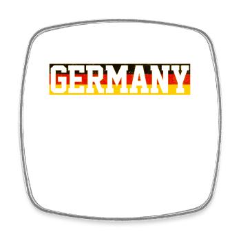 Deutschland Flagge - Viereckiger Kühlschrankmagnet - Weiß - Vorne