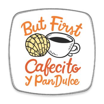 Conchas Cafecito Mexikaner Spanier - Viereckiger Kühlschrankmagnet - Weiß - Vorne