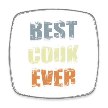 Best Chef - Square fridge magnet - white - Front