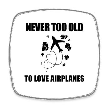 Airplane Airplanes Motif Saying - Square fridge magnet - white - Front
