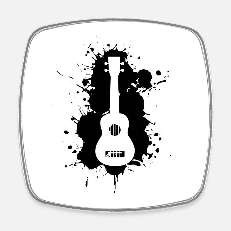 Ukulele - Viereckiger Kühlschrankmagnet - Weiß