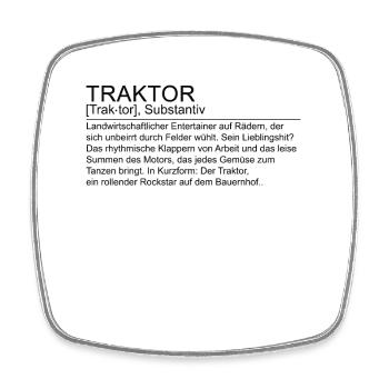 Definition Traktor Landwirtschaft Landwirt Mais - Viereckiger Kühlschrankmagnet - Weiß - Vorne