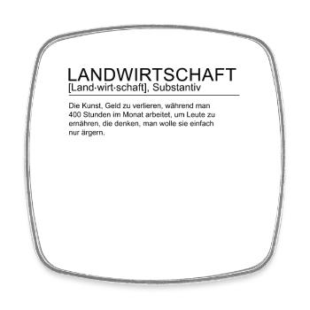 Definition Landwirtschaft Landwirt T-Shirt - Viereckiger Kühlschrankmagnet - Weiß - Vorne