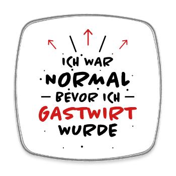 Gastwirt Spruch Kneipe Wirt Fun Gastwirt Geschenk - Viereckiger Kühlschrankmagnet - Weiß - Vorne