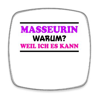 Masseurin Spruch Beruf Massage Masseurin Geschenk - Viereckiger Kühlschrankmagnet - Weiß - Vorne