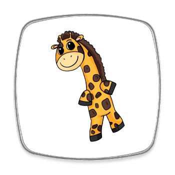 Giraffe Motif - Square fridge magnet - white - Front