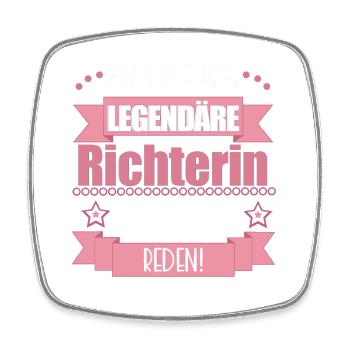Richterin Gericht Gerechtigkeit süßes Geschenk - Viereckiger Kühlschrankmagnet - Weiß - Vorne