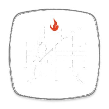 feuerwehrmann freiwillige feuerwehr verein feuer - Viereckiger Kühlschrankmagnet - Weiß - Vorne
