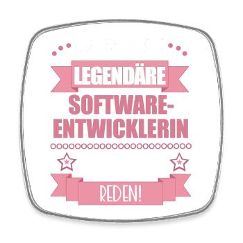 Softwareentwicklerin Codeexpertin süßes Geschenk - Viereckiger Kühlschrankmagnet - Weiß - Vorne