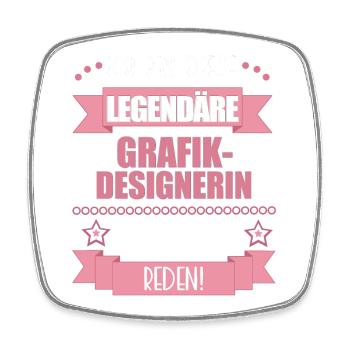 Grafikdesignerin Kreativexpertin süßes Geschenk - Viereckiger Kühlschrankmagnet - Weiß - Vorne