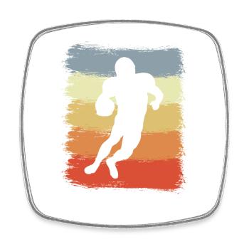 Joueur de football rétro - Magnet carré - blanc - Devant