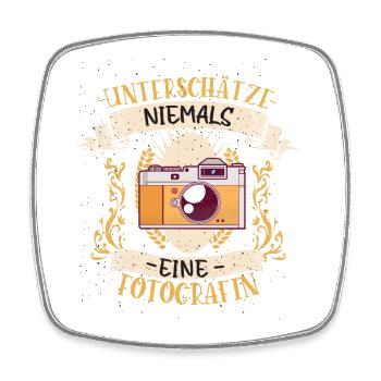 Fotografin Design lustiges Vintage Geschenk - Viereckiger Kühlschrankmagnet - Weiß - Vorne