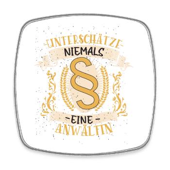 Anwältin Beruf Design lustiges Vintage Geschenk - Viereckiger Kühlschrankmagnet - Weiß - Vorne